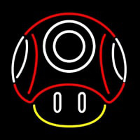 New Nintendo Mario Mushroom Real Glass Neonskylt