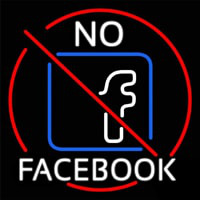 No Facebook Neonskylt