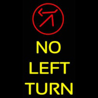 No Left Turn Neonskylt