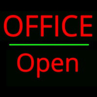 Office Open Green Line Neonskylt