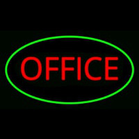 Office Oval Green Neonskylt