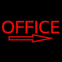 Office With Arrow Neonskylt