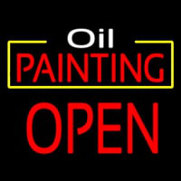 Oil Painting Block Open Neonskylt