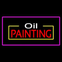 Oil Painting Purple Rectangle Neonskylt