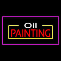 Oil Painting Purple Rectangle Neonskylt