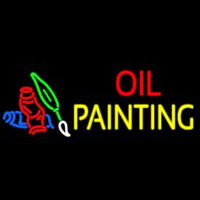 Oil Painting With Logo Neonskylt