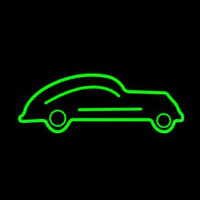 Old Green Car Neonskylt