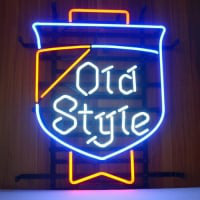 Old Style Öl Lager Neon Öl Bar Pub Skylt