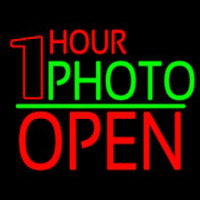 One Hour Photo Open 1 Neonskylt