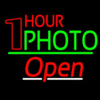 One Hour Photo Open 3 Neonskylt