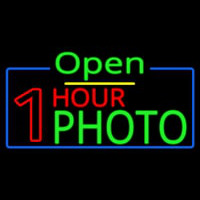One Hour Photo Open Neonskylt