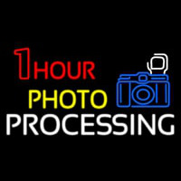 One Hour Photo Processing With Logo Neonskylt