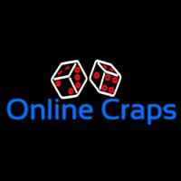 Online Craps 1 Neonskylt