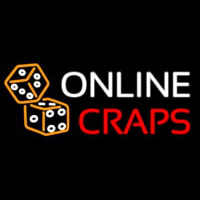 Online Craps Neonskylt