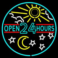 Open 24 Hours Neonskylt