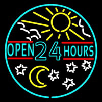 Open 24 Hours Neonskylt