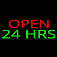 Open 24 Hrs Neonskylt