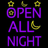 Open All Night Neonskylt