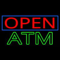 Open Atm Neonskylt