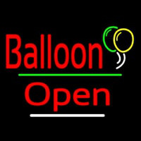 Open Balloon Green Line Neonskylt