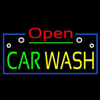 Open Car Wash Block Neonskylt