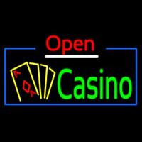 Open Casino With Cards Neonskylt