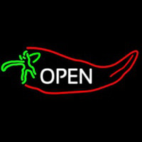 Open Chili Neonskylt