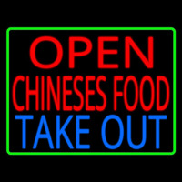 Open Chinese Food Take Out Neonskylt
