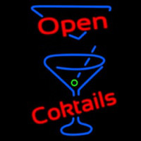 Open Cocktails Neonskylt