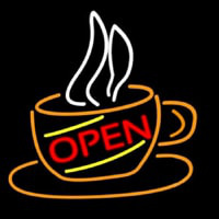 Open Coffee Cup Neonskylt