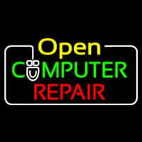 Open Computer Repair Neonskylt