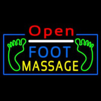 Open Foot Massage Neonskylt