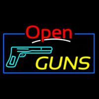 Open Guns Neonskylt