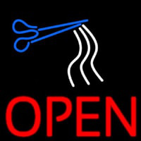 Open Haircut Neonskylt