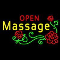 Open Massage Neonskylt