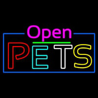 Open Pets Neonskylt