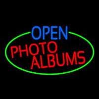 Open Photo Albums Oval With Green Border Neonskylt