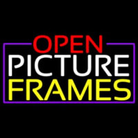 Open Picture Frames With Purple Border Neonskylt