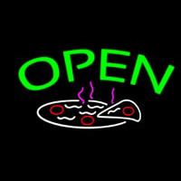 Open Pizza Logo Neonskylt