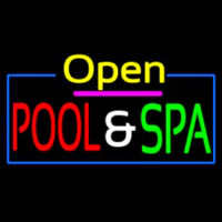 Open Pool And Spa Neonskylt