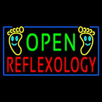 Open Refle ology Neonskylt