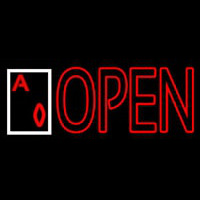 Open Royal Flush Poker Neonskylt