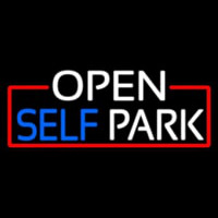 Open Self Park With Red Border Neonskylt