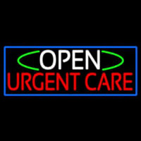 Open Urgent Care With Blue Border Neonskylt