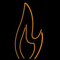 Orange Flame Logo Neonskylt