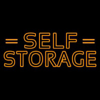 Orange Self Storage Block With Line Neonskylt