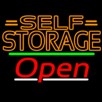 Orange Self Storage Block With Open 3 Neonskylt