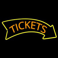 Orange Tickets Yellow Arrow Neonskylt