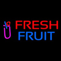 Oval Fresh Fruit Smoothies Neonskylt