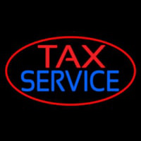 Oval Ta  Service Neonskylt